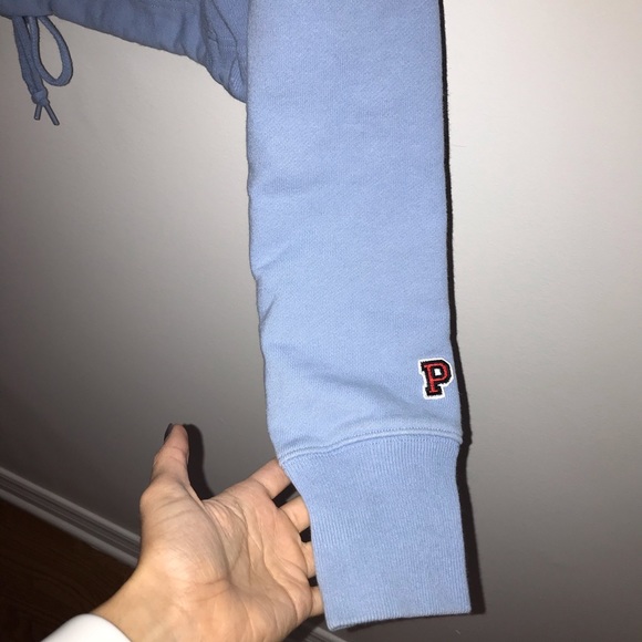 VICTORIA SECRET PINK CREW NECK BABY BLUE SWEATSHIR - Picture 4 of 8